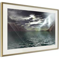 Artgeist Affisch Storm on the Lake [Poster] 45x30 Poster